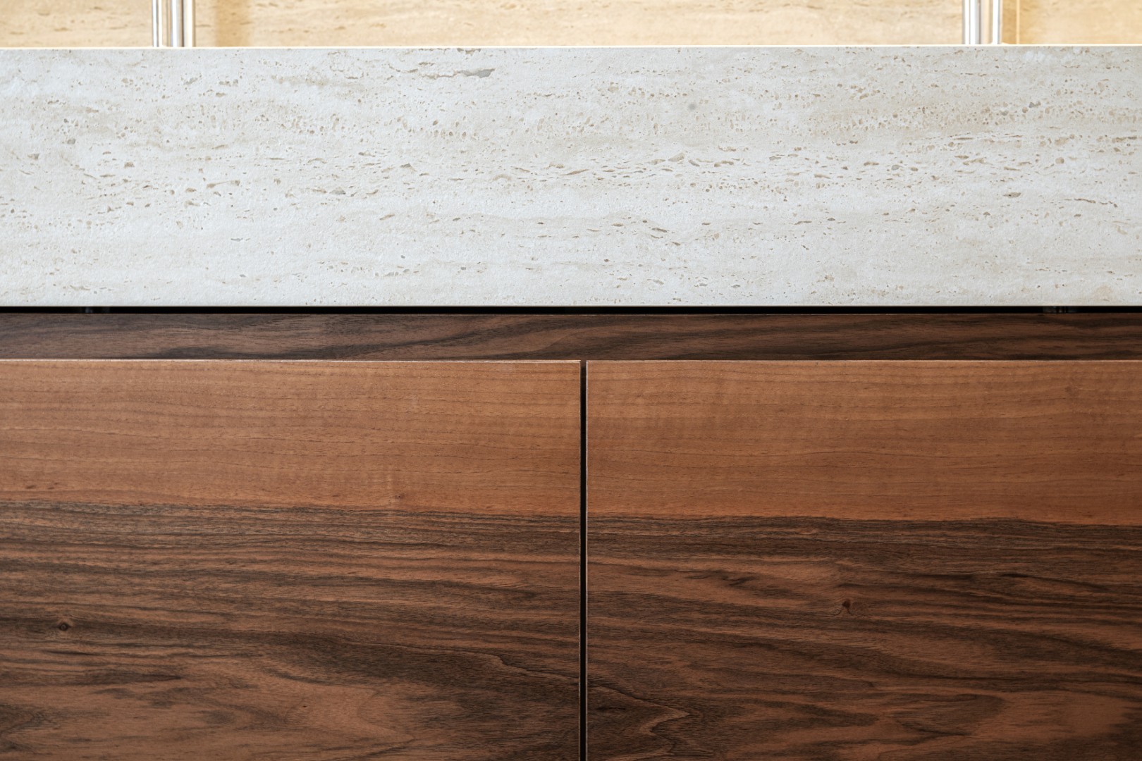 Suarato Meuble Salle De Bain Noyer Plan Pierre