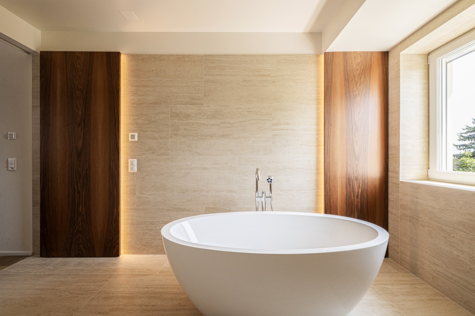 Suarato Salle De Bain Baignoire Ilot Pierre Naturelle