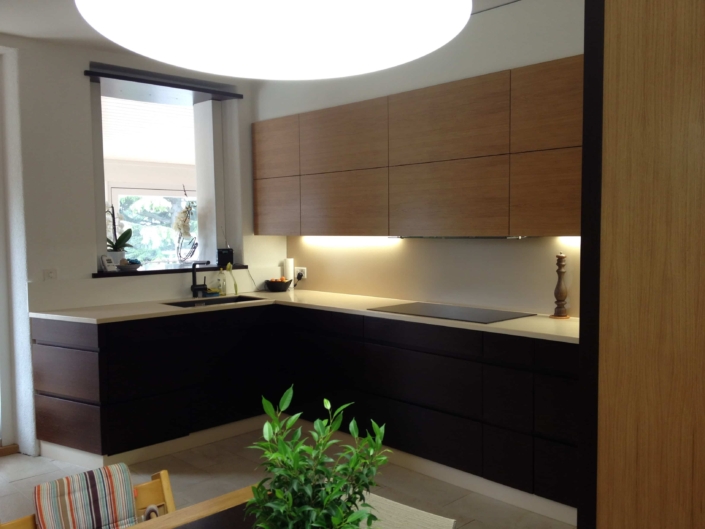 Cuisine Design Contemporaine Bois Menuiserie Suarato Lausanne